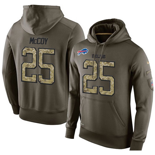 NFL Nike Buffalo Bills #25 LeSean McCoy Green Salute To Service Men's Pullover Hoodie